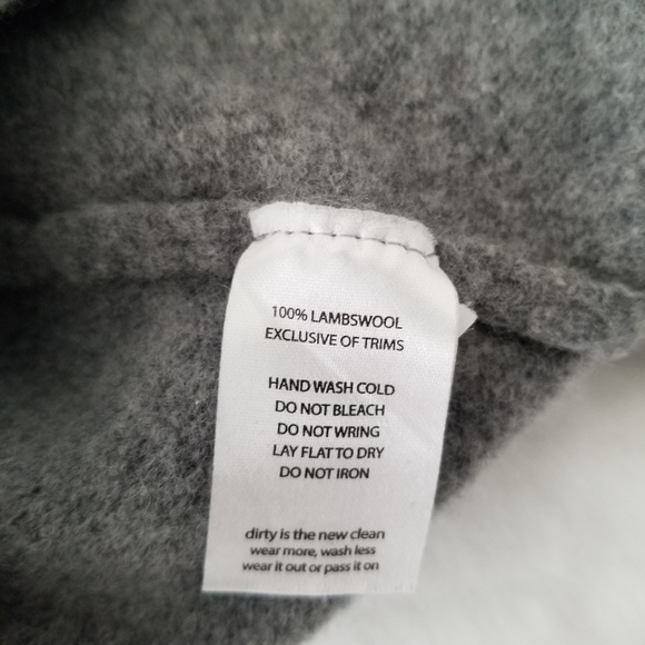 Toad&Co 100% LampsWool Girl Crew Neck Sweater Pullover Gray Charcoal Size M - Picture 5 of 10